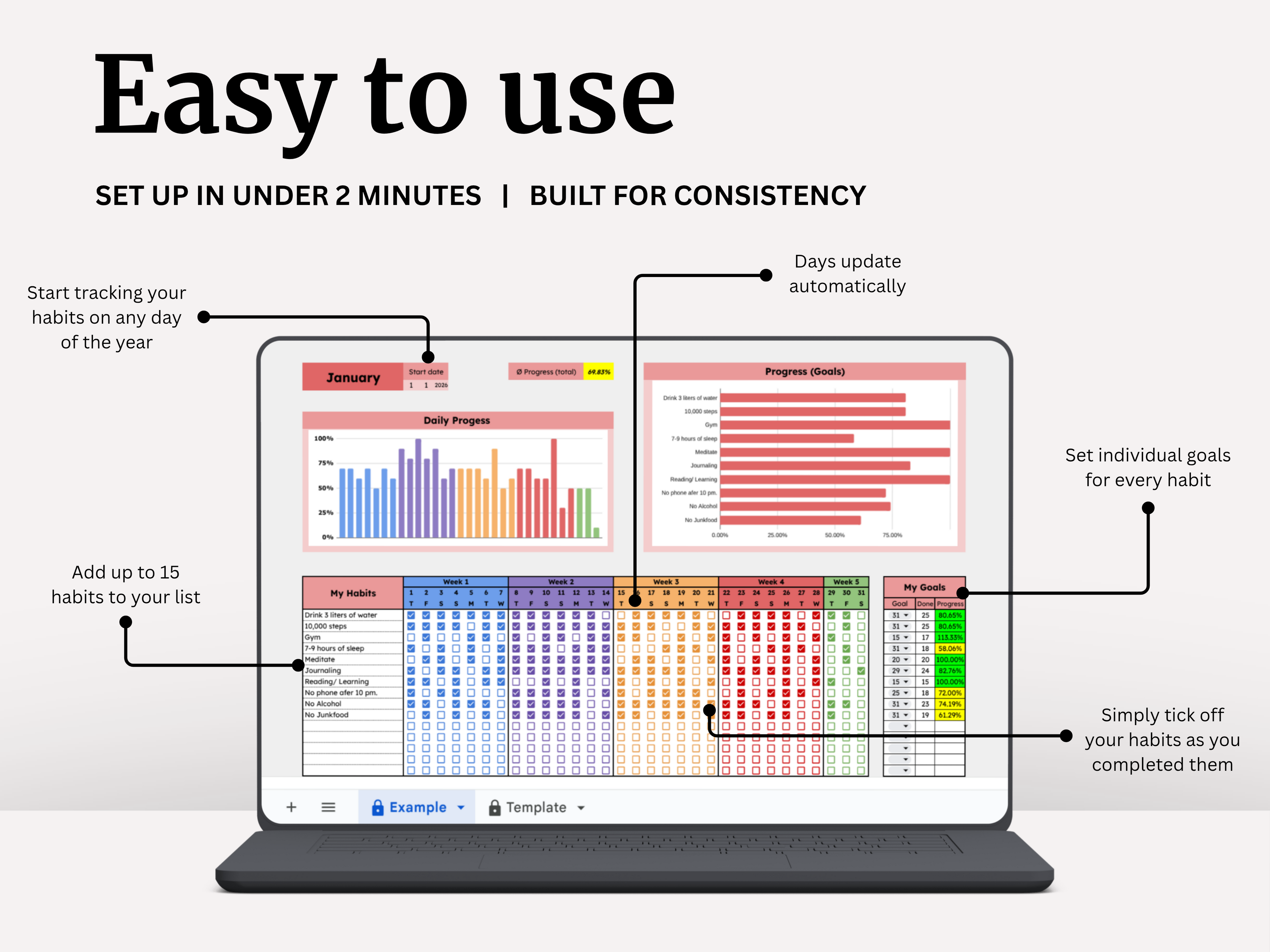 Minimal Habit Tracker - Track Habits. Build Discipline.
