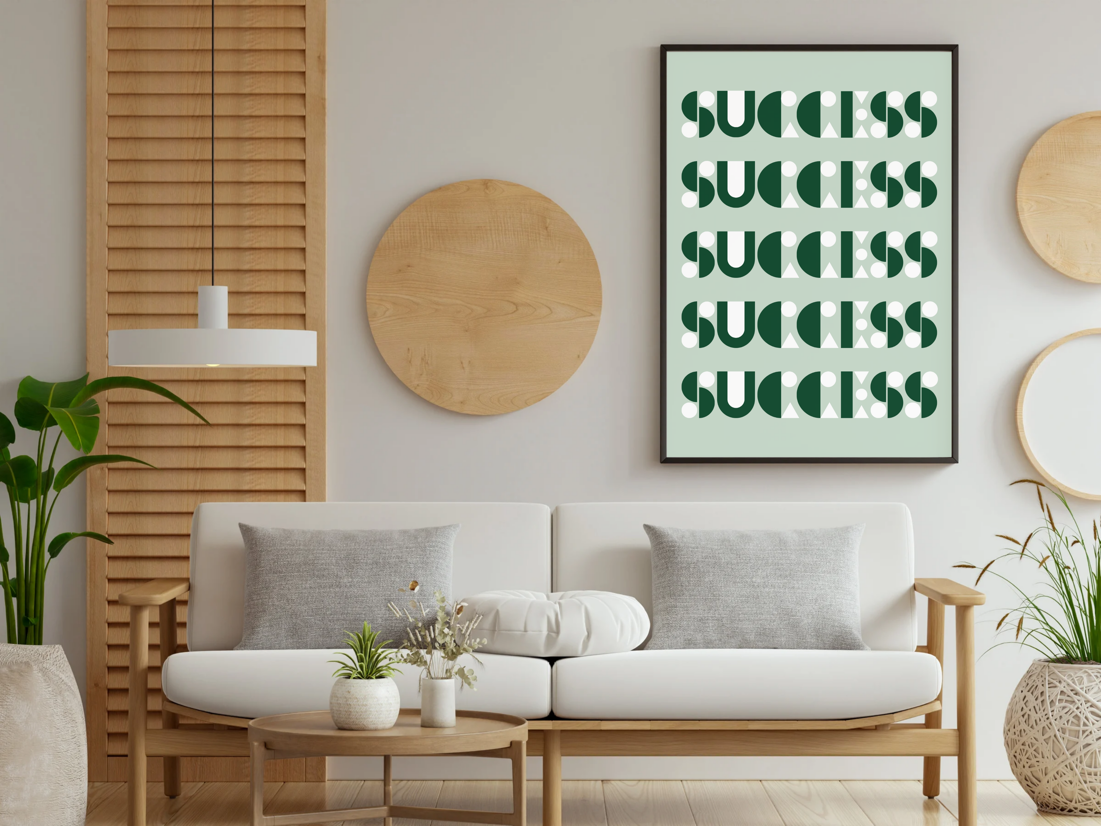 Minimalist Success Poster – Aesthetic Typography Wall Art | Digital Download