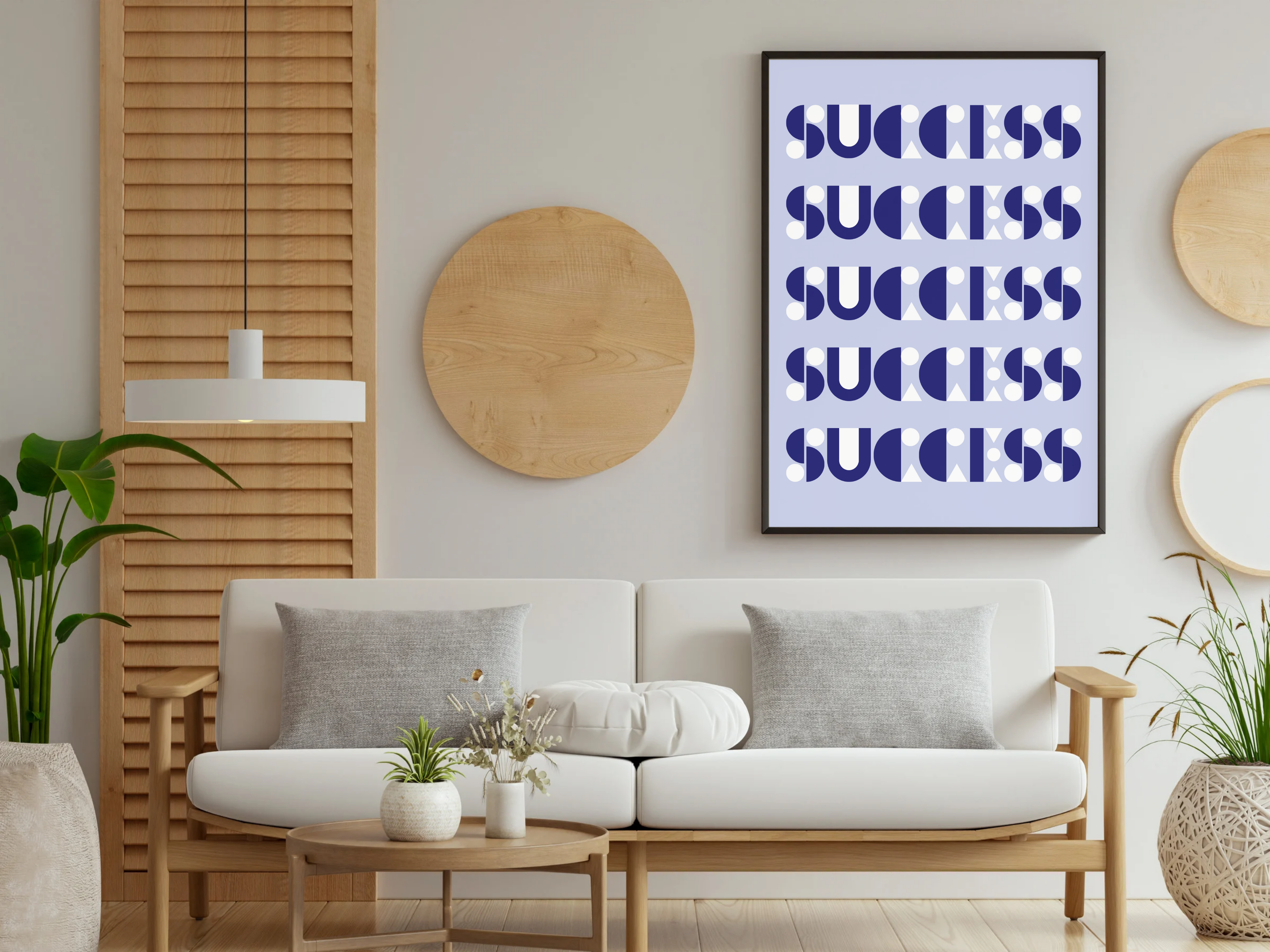 Minimalist Success Poster – Aesthetic Typography Wall Art | Digital Download